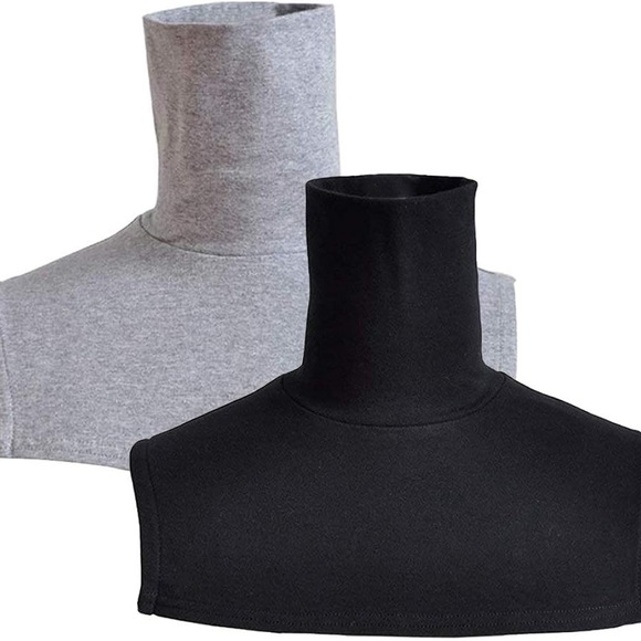 Heather Grey Fake Detachable Collar Shirt Half Blouse Dickey Lightweigh Accessor - Picture 8 of 16